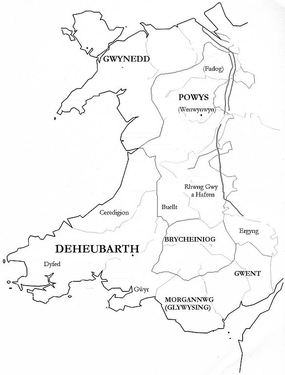 Medieval Wales. Author: Owj20 - https://en.wikipedia.org/wiki/File:Medieval_Wales.JPG