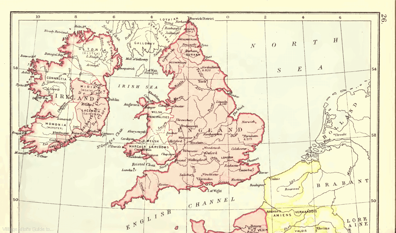 Angevin Dominions in the 12th Century: J.G. Bartholomew, A literary & historical atlas of Europe p26