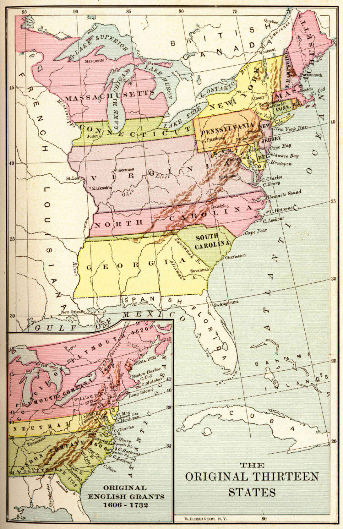 The Original 13 Colonies